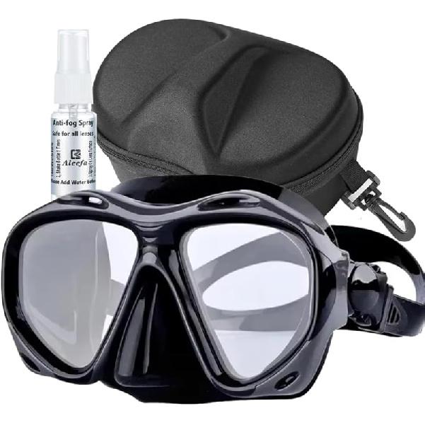 +2.0 to +5.0 Hyperopia Diving Mask Farsighted with Tempered Glass Lenses, Gear for Men Women