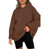 Pullover con cappuccio da donna europeo e americano, oversize, largo, casual, maglione con velluto