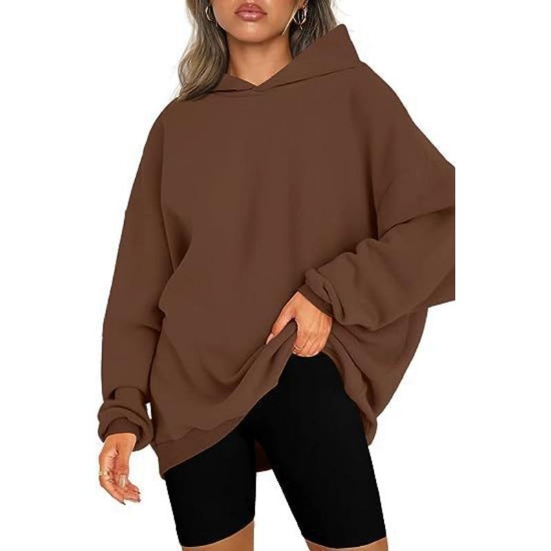 Pullover con cappuccio da donna europeo e americano, oversize, largo, casual, maglione con velluto