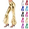 Pantalon évasé de forme irrégulière, moulant, sexy, de couleur pour femme