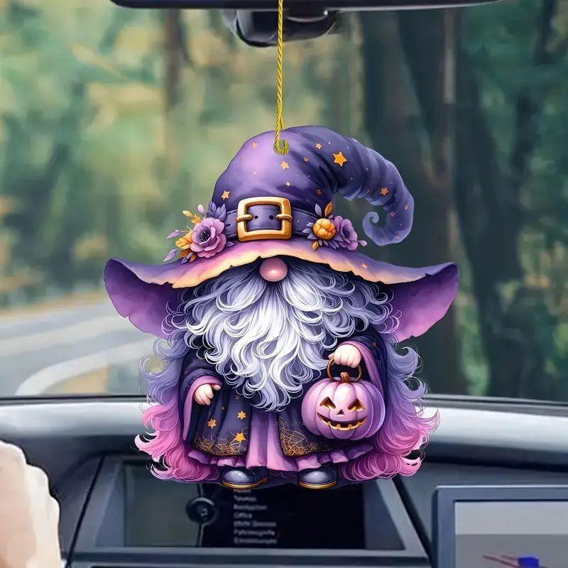 Halloween Pumpkin Themed Man Pattern Acrylic Pendant For Decoration Holiday