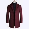 Men's Woolen Coat Medium and Long Suit Collar Cotton Thickened Woolen Coat Men's Coat