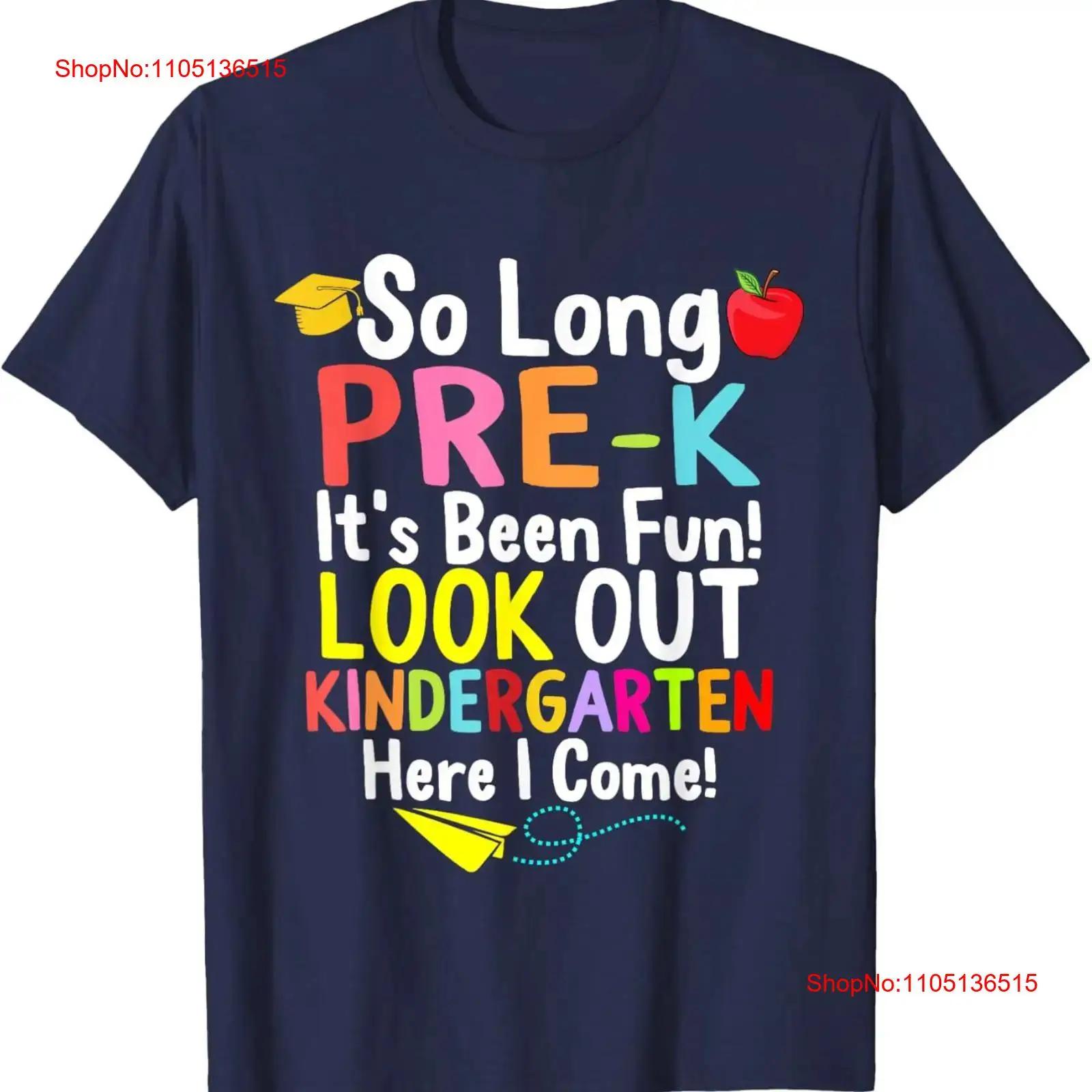 So Long Pre K Kindergarten Here I Come Graduation Kids T Shirt vintage Washed Unisex Stretched Stylish Soft Casual Versatile S разноцветный