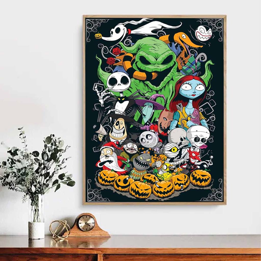 DIY Diamond Painting Halloween Skeleton Cross Stitch Kit Mosaic Art Diamond Painting Full Circle Diamond Home Decoration