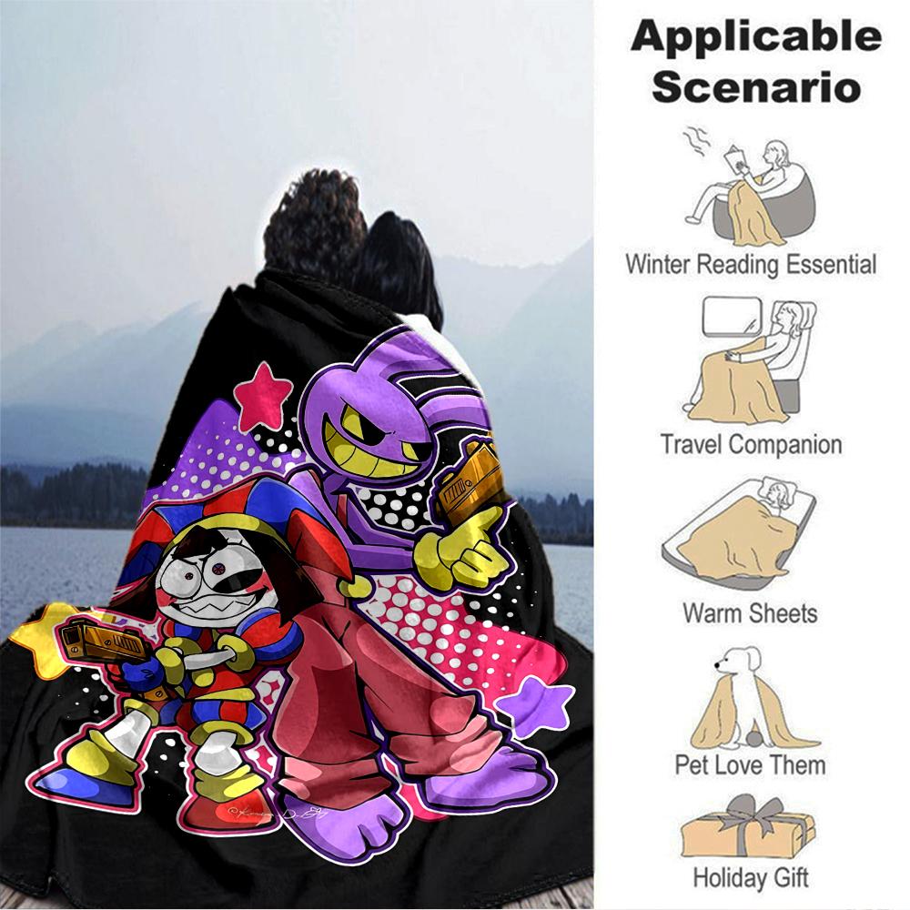 1Pc Cartoon Characters Adventure Blanket Soft Throw Blanket For Home Bedroom Bed Sofa Travel Office Solid Christmas Blanket