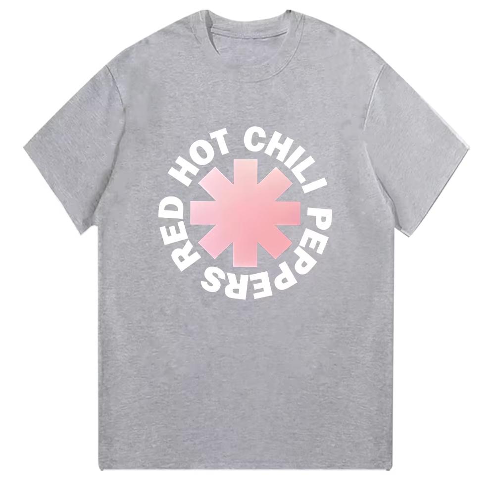 Red Hot Chili Peppers New Logo Graphic T Shirts Men Cartoon Cool Clothing Men Women Harajuku ShortSleeve Loose Breathable Tees