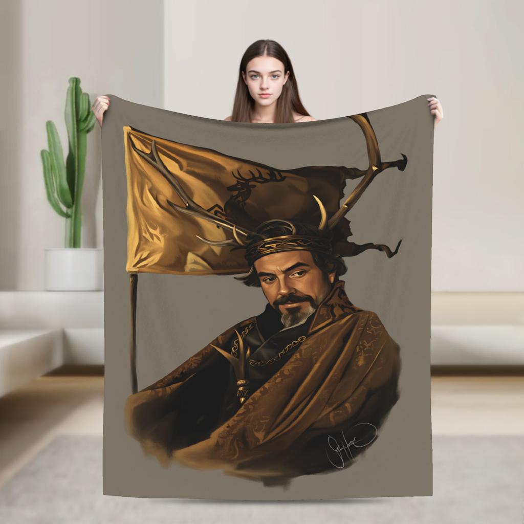 Lyonel Baratheon Throw Blanket Comfortable Funny Blanket  For Living Room Travel Office Flannel Bedspread Bed Cover
