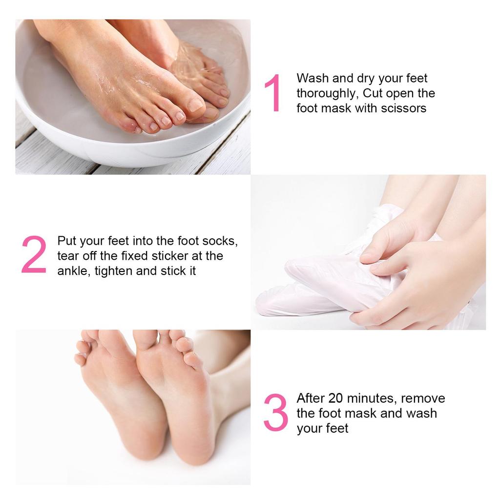 Rose Moisturizing Foot Masks -Deeply Nourish the Skin of the Feet,Improve Cracked and Rough Feet,Say Goodbye to the Trouble of Foot Odor,5 Pairs