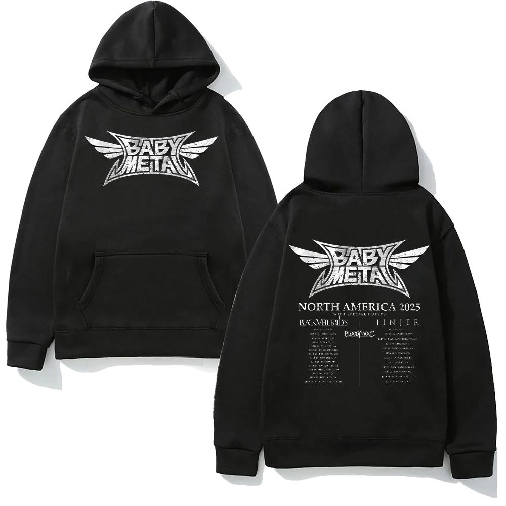 

Babymetal Rock Band Hoodies Babymetal North America Tour 2026 Sweatshirt Men s Women Casual Harajuku Clothing Fashion Cotton Tee XS чёрный