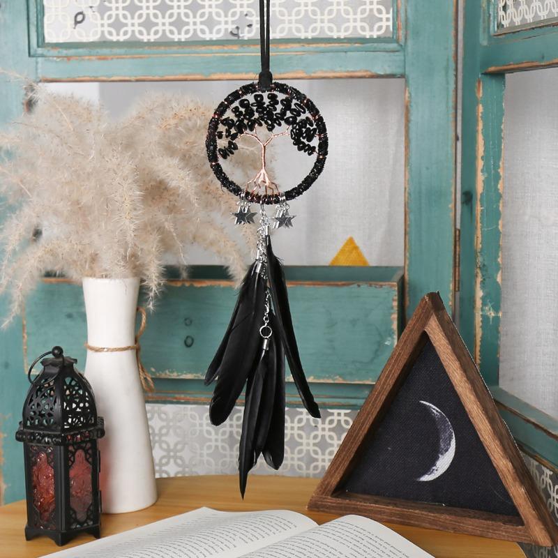 Baum des Lebens Traumfänger Autoanhänger Dekoration Kreatives Autozubehör Federanhänger Dekoration