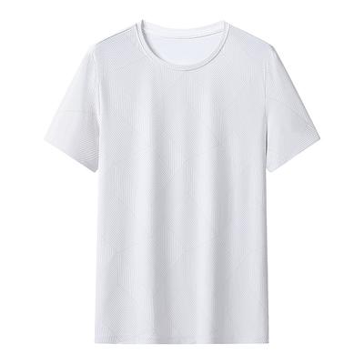 New Summer Ice Silk Traceless Short Sleeves Several Men's Base Casual Sports T-shirt Quick-drying Short Sleeves