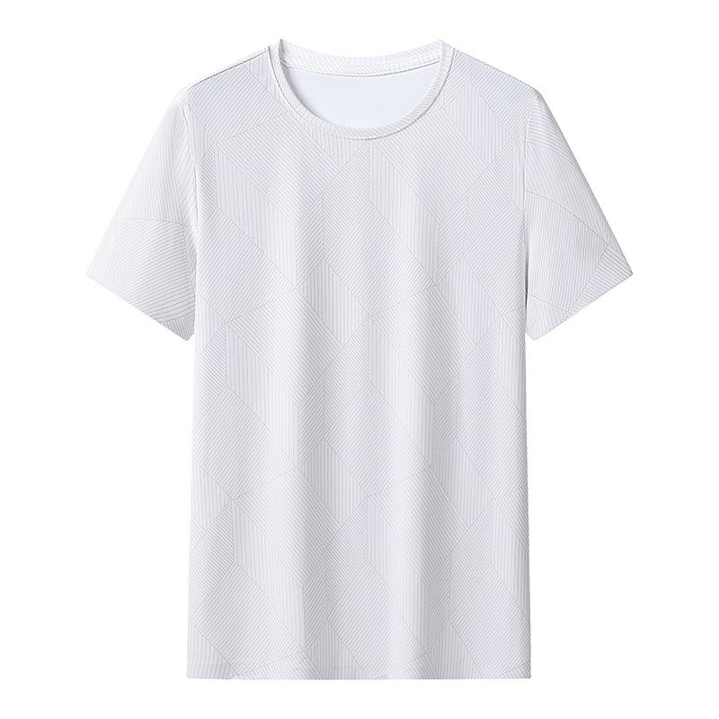 New Summer Ice Silk Traceless Short Sleeves Several Men's Base Casual Sports T-shirt Quick-drying Short Sleeves