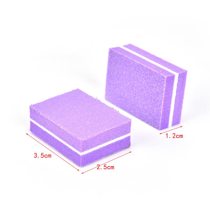 20Pcs Square Nail Sanding Sponge Buffers File Grinding Polishing Manicure Tools