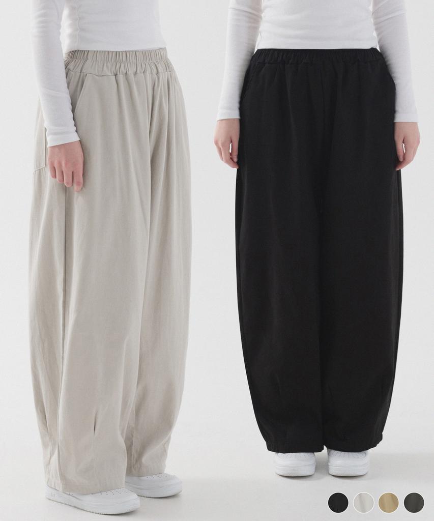 PIANER [2 Pack] Washed Cotton Balloon Pants (4 Colors)