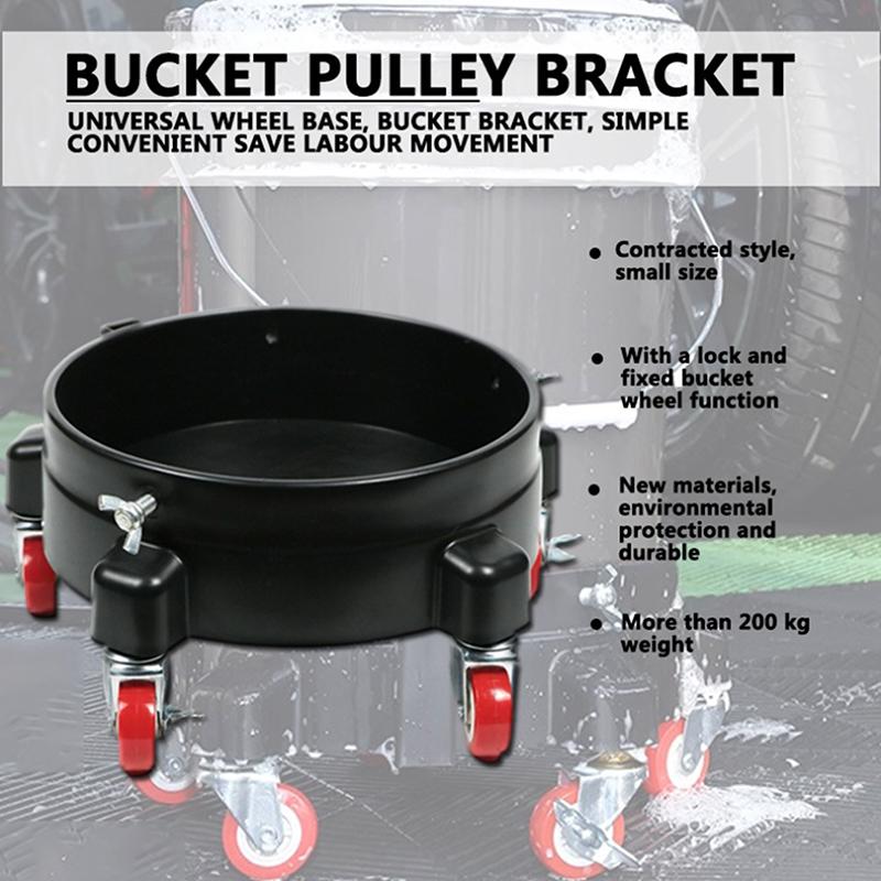 Rollhocker mit 360° Drehung, Eimerroller, abnehmbarer Wagen mit Rädern, Ablagefach, hochbelastbare Autowaschwerkzeuge und Zubehör