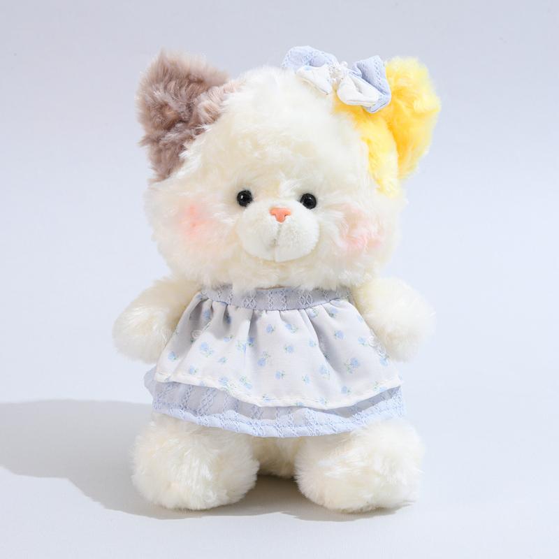 Kawaii Dress Animal Plush Toys Set Stuffed Bear Rabbit Sheep Cat Dog Dolls Soft Room Decor Gifts For Girls Xmas Birthday