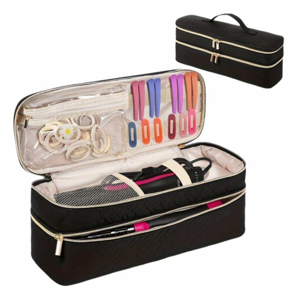 Double-Layer Hair Styling Tools Organizer Expandable Curling Iron Storage Bag  Home Storage
