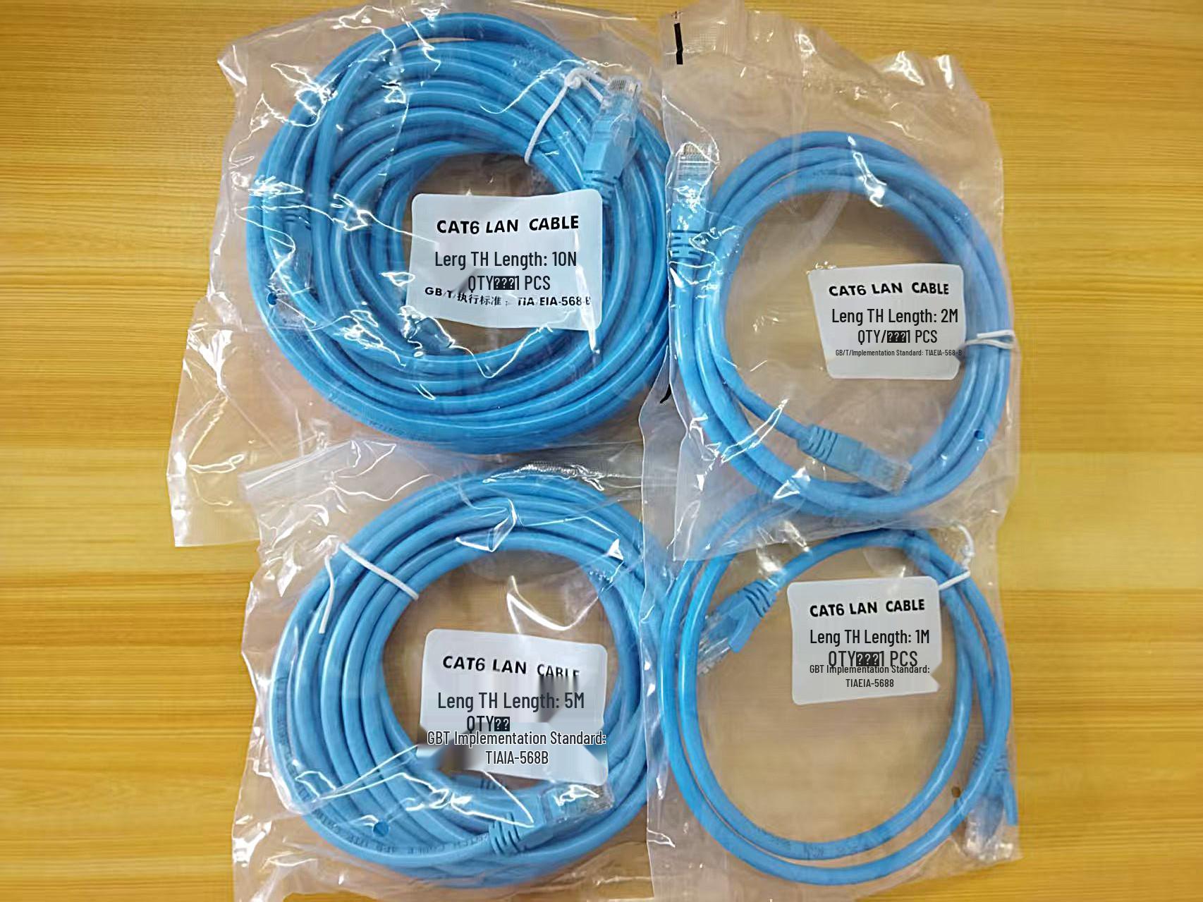 

1 Meter Category 6 Gigabit Network Cable - Cat6 Computer Patch Cord for Router Connection 1m Blue Finished Cable