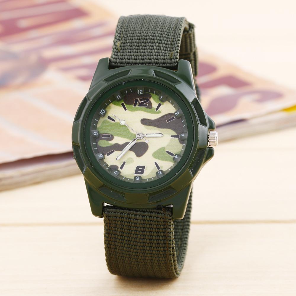 Best-Selling Double-Layer Nylon Braided Belt Watch, Land, Sea And Air Imitation Military Watch, Camouflage Military Green Watch