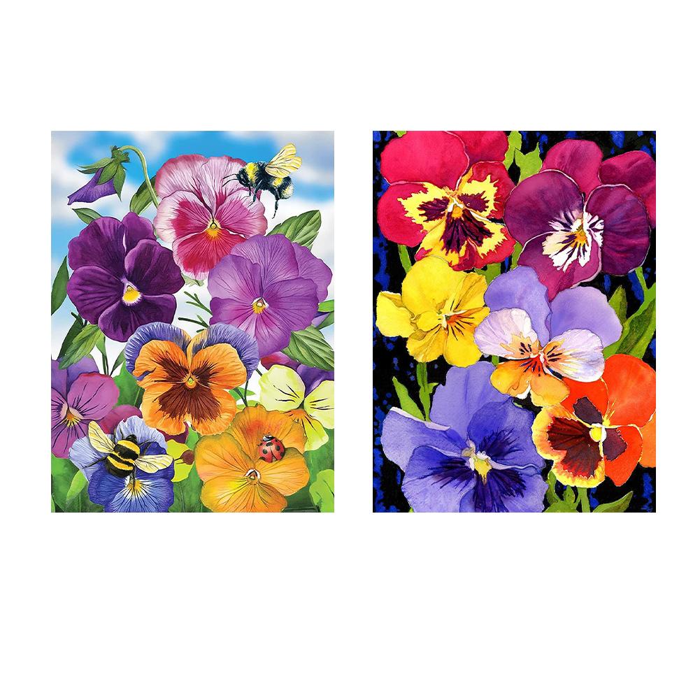 

Трехцветная фиолетовая масляная краска по номерам, набор DIY акриловая картина безрамный рисунок