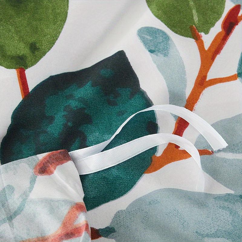 3ks Povlaky na přikrývky  Velikost  Zelený Palmový List Kapradina Rostlina   Havajská Rostlina  Selský Botanický Ložní Set Měkké povlaky na polštáře*2