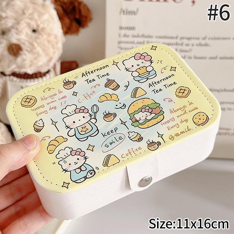 Leather  Jewelry Box Earrings Necklaces Rings Storage Box Travel Portable Ring Box Jewelry Organization Girls Gifts