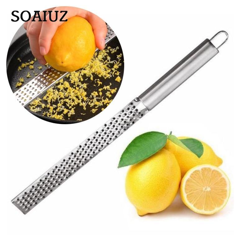 Răzătoare de lămâie de 12 inch Răzătoare de brânză din oțel inoxidabil Răzătoare de răzătoare pentru ciocolată, dreptunghiulară, de lămâie, cu mâner anti-alunecare, Gadgets de bucătărie