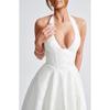 Sexy Elegant V Neck Halter High Waist A Line Long Evening Party Dress