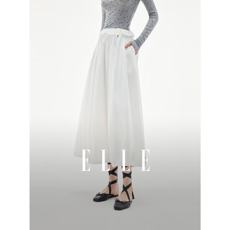 

ELLE Women s Ruffled A-Line Skirt EU 39