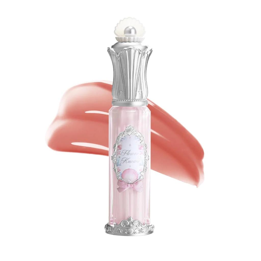 Flower Knows Shell's Jewel Nourishing Lip Glaze,0.16 Fl.Oz(P01 Champagne Pearl)