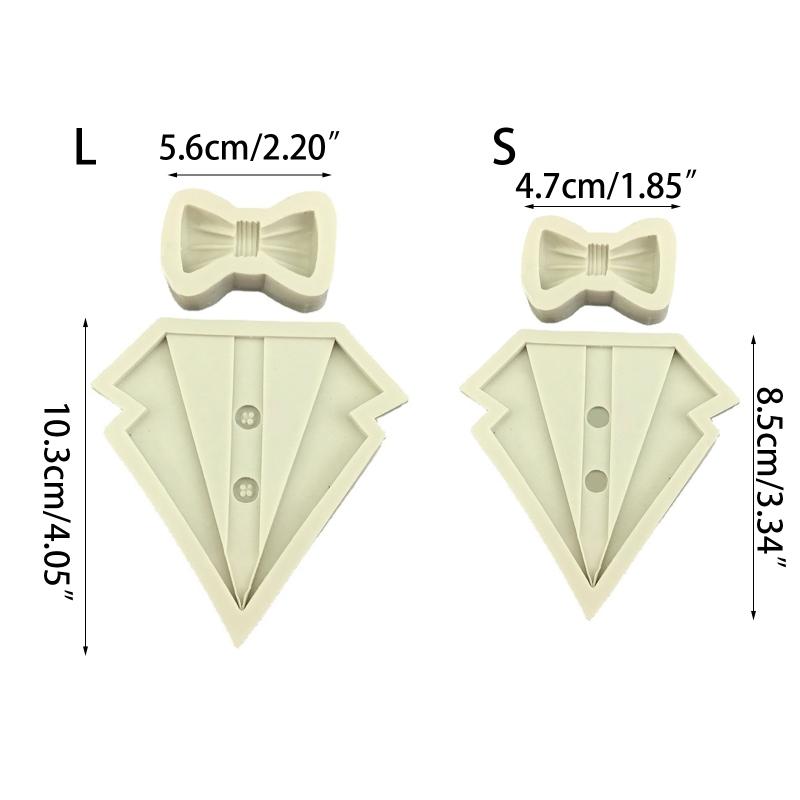 Suit Shirt Bow Silicone Mold Fondant Cake Border Mould Chocolate Mould Cake Decor Tools Kitchen Baking Accessories