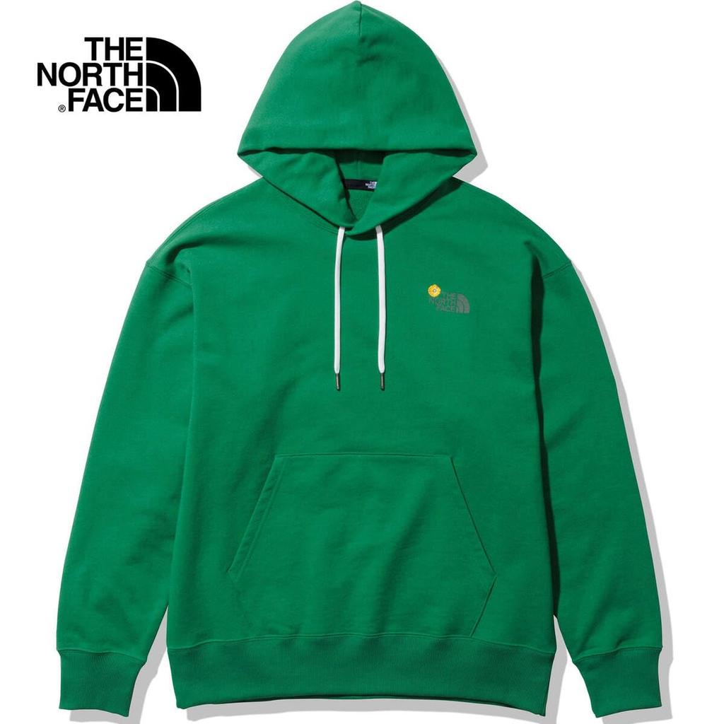 The North Face Long Sleeve Flower Logo Amazon Size XS Hoodie, Unisex, Anti-Static, Green,
