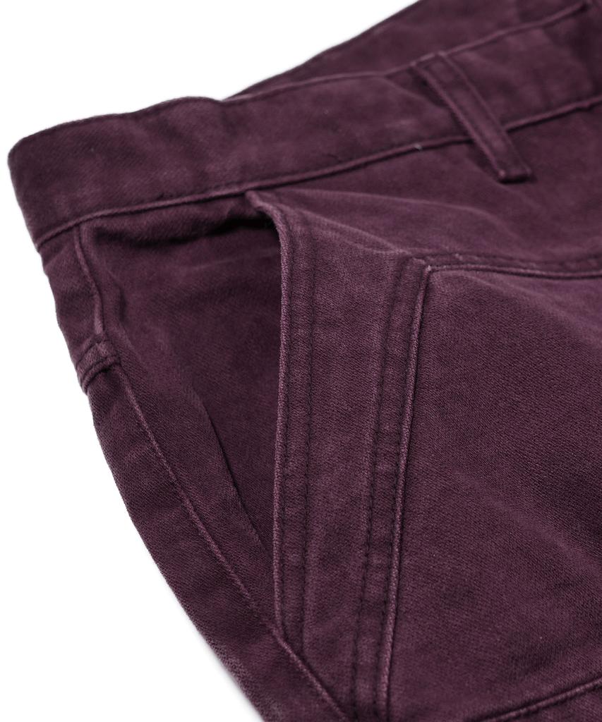 Bieseulaebis Patch Pocket Cotton Pants Wine