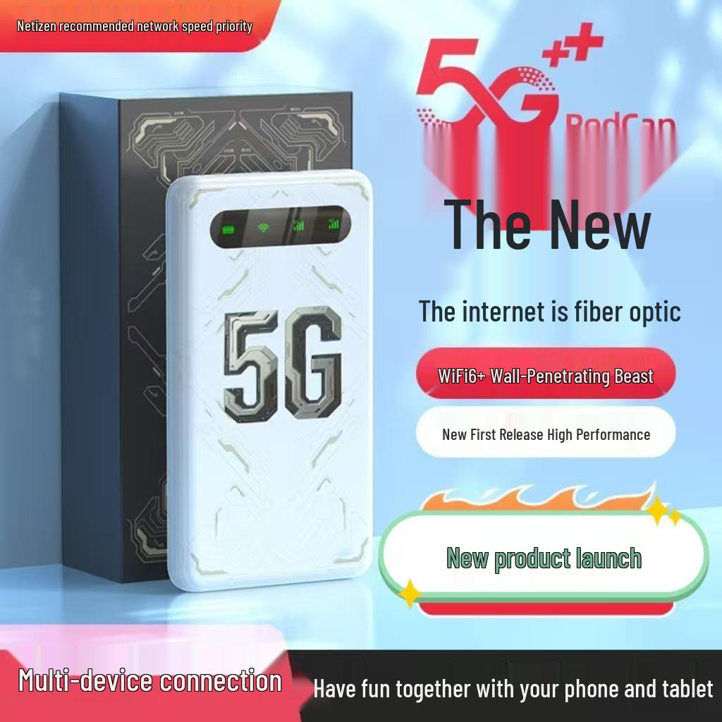 5G Portable WiFi Router for Car, Dorm, and Outdoor Live Streaming with All-Network Connectivity
