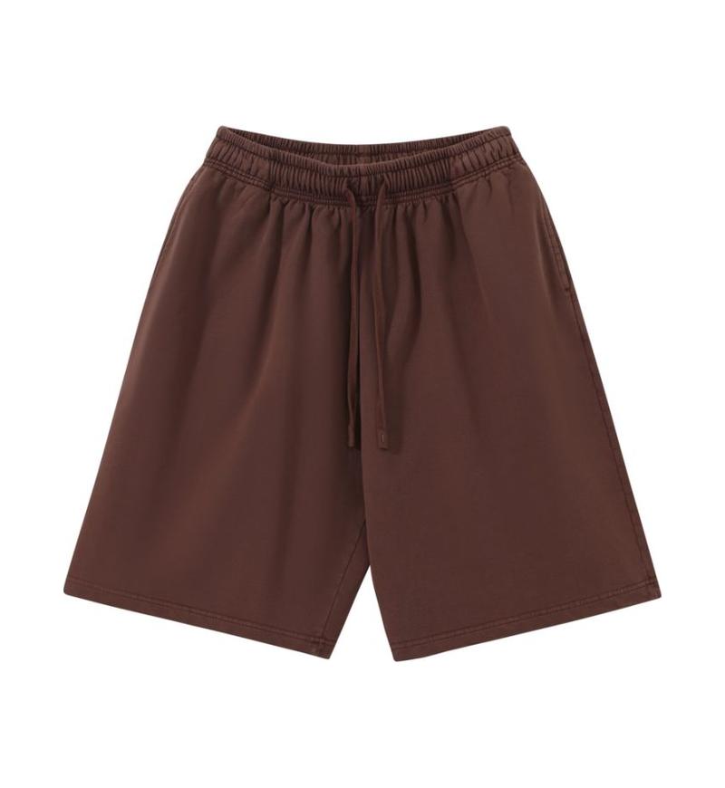 12 Colors 100% Cotton Men's and Women's Same Pull Rope High Waist Loose Fashion Casual Oversize Shorts Sweatpants