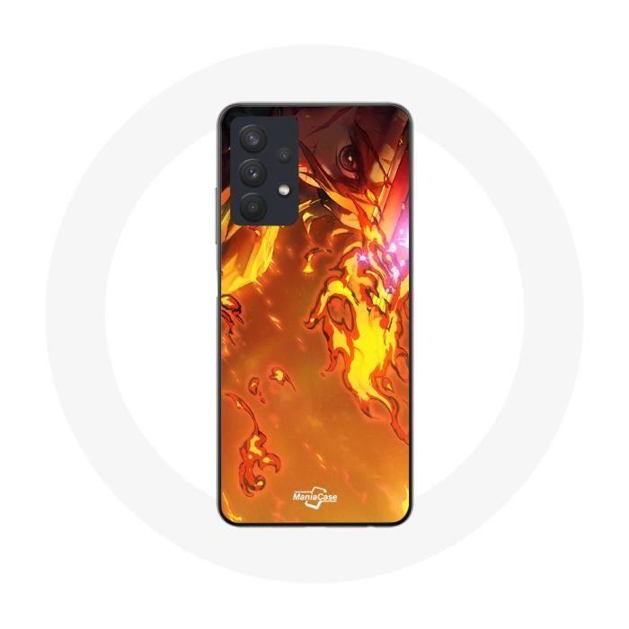 Coque - Maniacase - Samsung Galaxy A32 5G - Anime Tanjiro et Nezuko - Souple - Noir