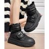 Thick-soled Short Snow Boots Women's 2025 Winter New Outdoor Warm Northeast Large Cotton Shoes Piled Thickened Bread Shoes