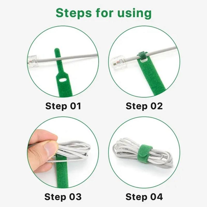 Attaches de câble amovibles en plastique coloré, 50 pièces, attaches de câble réutilisables, boucle en Nylon, attaches à fermeture éclair, fil d'attache de câble de type T