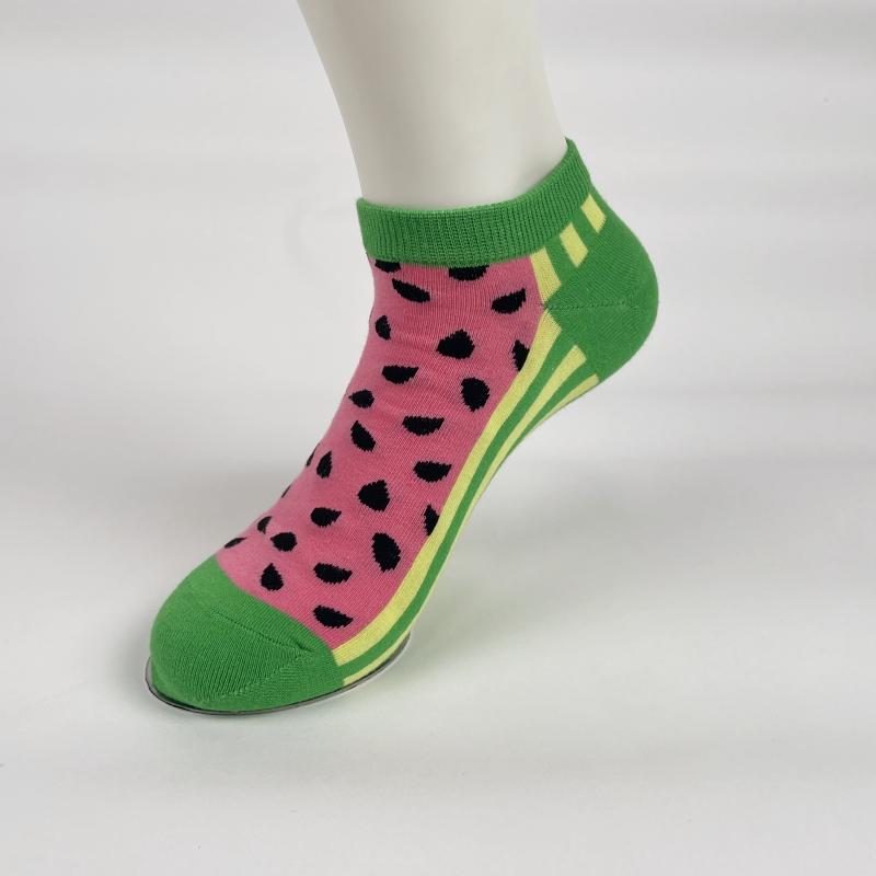 1 Pair Stylish On-Trend Style Vibrant Watermelon  Socks - Adorable and Fashionable Design, Low-Cut Ankle Length  Comfort, Soft