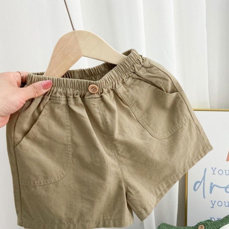 Children's Lightweight Summer Shorts: Boys' Casual Pants, Baby Cotton-Linen Breathable Outerwear Pants