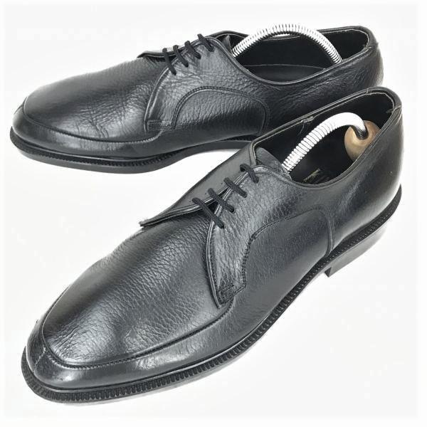 

Vintage KING-SIZE SHOES All Leather Grain U Tip Service Dress Shoes Size 8D 25.5-26.0 Black(USED)