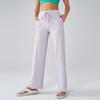 Sweatpants Yoga Pants Women's Lycra Antibacterial High Waist Pocket Straight Trousers Loose and Thin Sportswear Fitness Pants