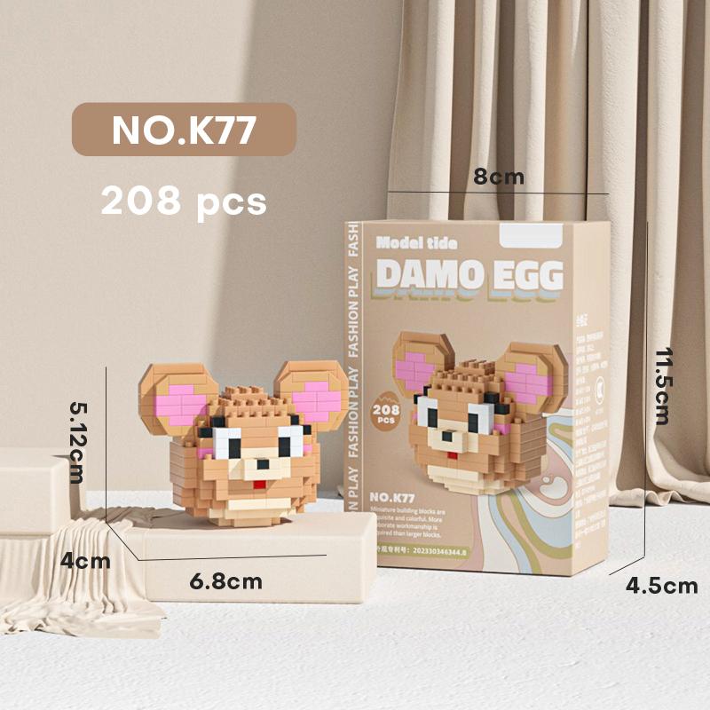 MINISO Sanrio Disney Anime Cartoon Actionfiguren Diamant Mikro Kleine Partikel Bausteine Hello Kitty Stitch Kinderspielzeug