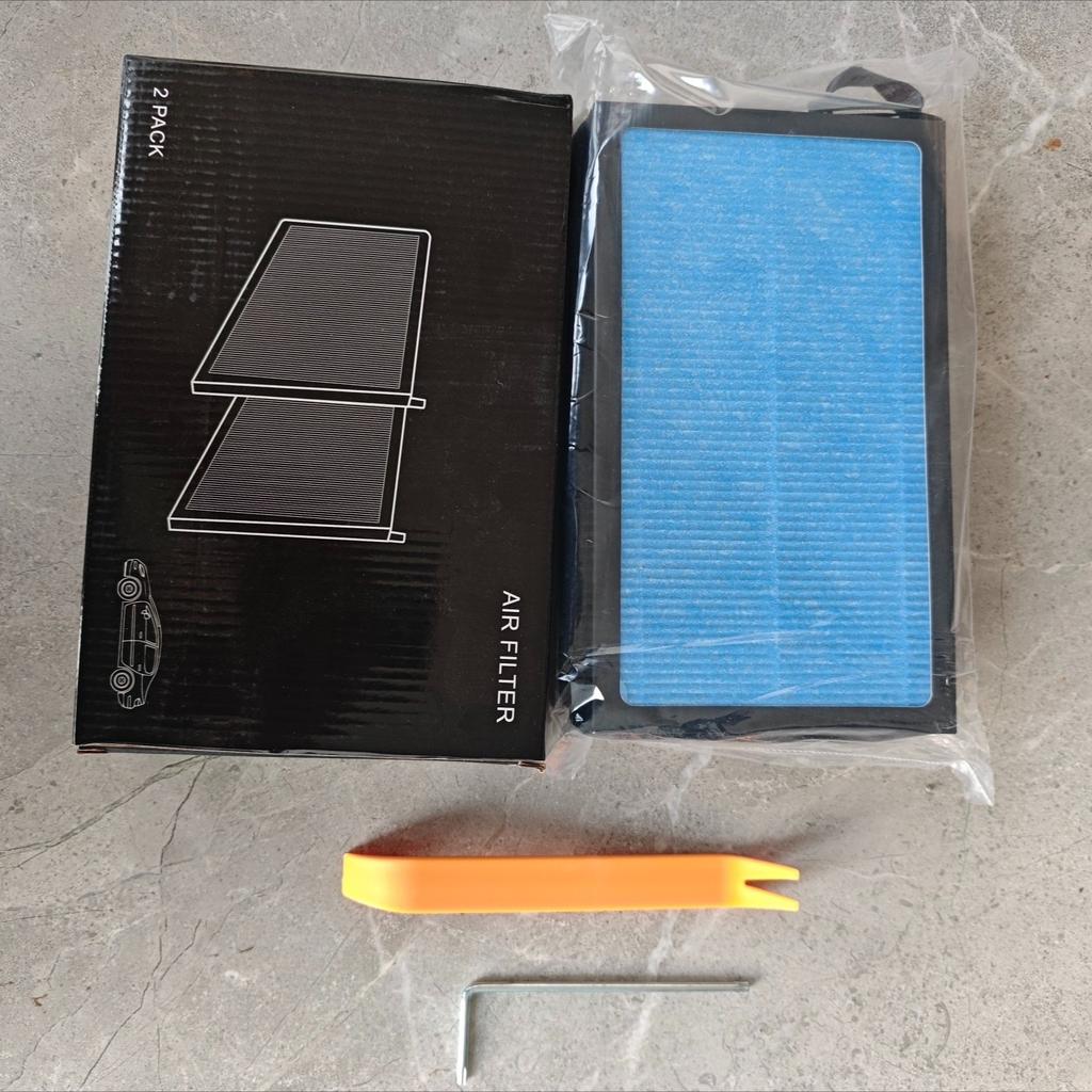 2Pcs For Tesla Model 3 Y Juniper Highland 2025-2020 2026 Air Filter Conditioner Cabin Activated Carbon Replacement Conditioning