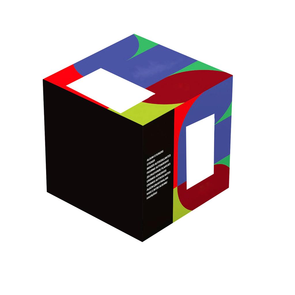 Sticker Collection Box with 100 Packs and 7 Random Stickers per Pack for Album Collecting and Trading Card Storage