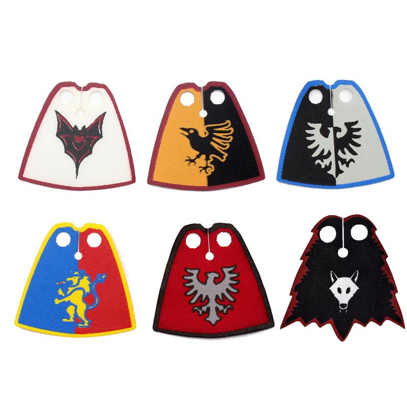Medieval Military Soldier Building Blocks Castle Dark Dragon Knight Wolf Warrior Waffen DIY Cloaks Helmet Armor Sword Brick Toys