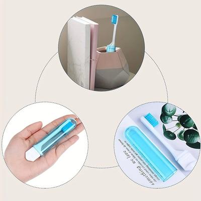 10pcs Travel Portable Folding Toothbrush Super Soft Bristle Toothbrush Fold Camping Hiking Outdoor Easy To Take Teethbrush