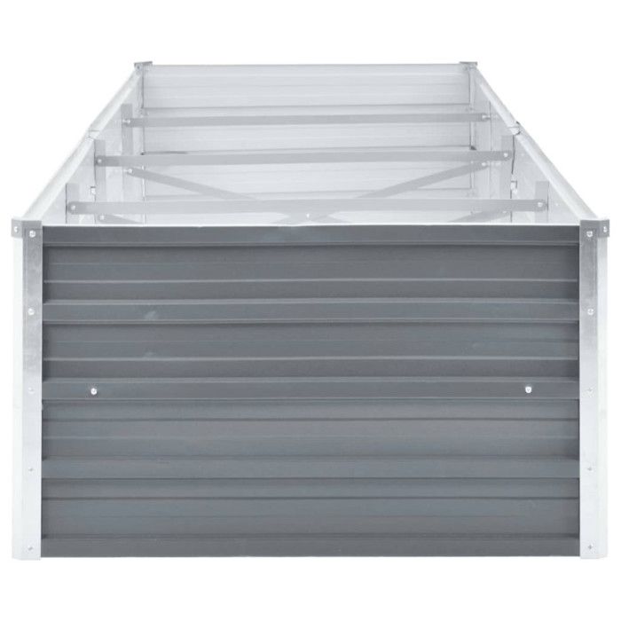 VidaXL Lit surélevé de jardin Acier galvanisé 320x80x45 cm Gris