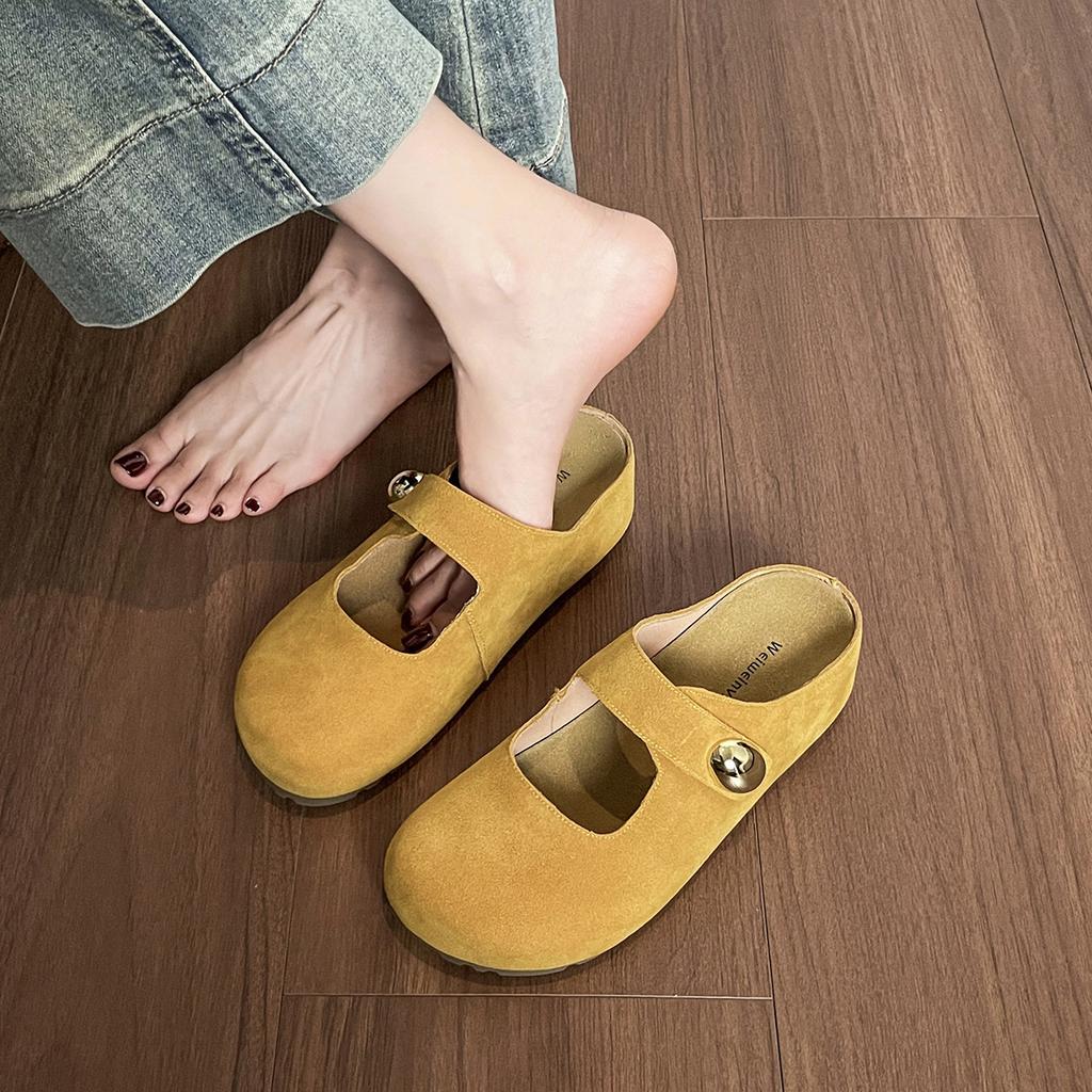 Weiwei Girl 979-1 Inner Height Increase Birkencool Slippers Women's summer outer wear one pedal thick-soled bag head and half slippers