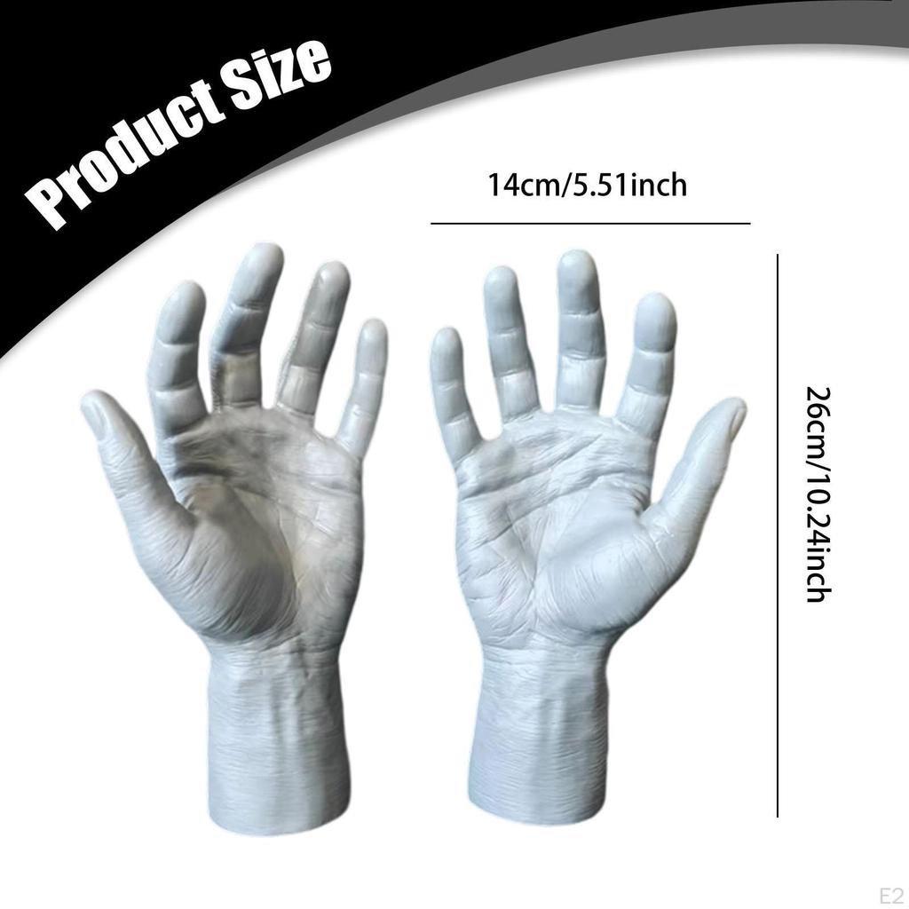 2 szt. męski manekin dłoni, sztuczne dłonie, uniwersalna, upiorna dekoracja na Halloween do prezentacji biżuterii